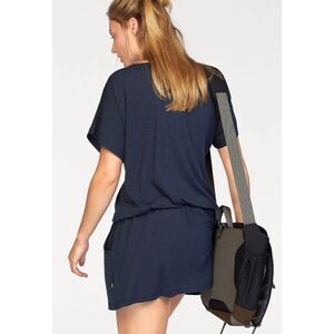 NWOT Jack Wolfskin Navy Blue Tee Shirt Travel Cuff Sleeve Dress Cuff Sleeves Siz